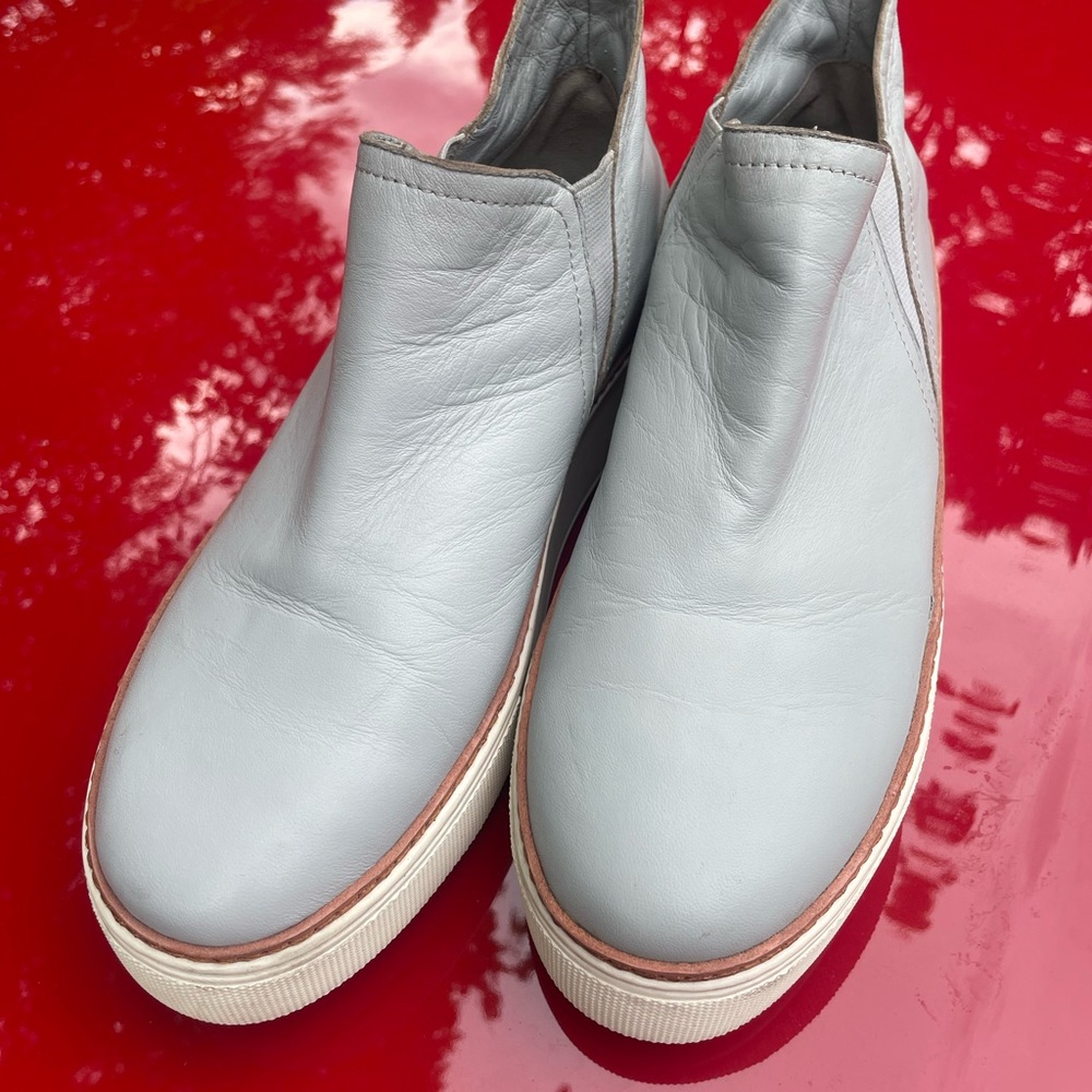 J/Slides NYC leather slip-on platform Mika shoe